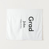 graden jongen voeg naam toe gefeliciteerd datum ja wandkleed (Voorkant (horizontaal))