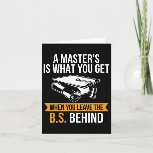 Graden MBA Masters Degree Afstuderen Kaart (Voorkant)