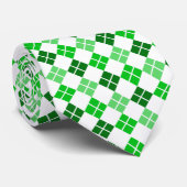 Graden van Green Argyle Custom Stropdas (Opgerold)