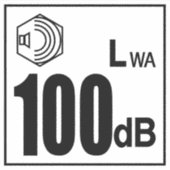 Graden van luidheid sticker (Voorkant)