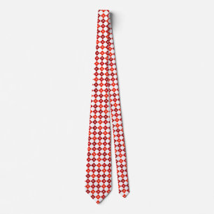 Graden van Red Argyle Custom Necktie Stropdas