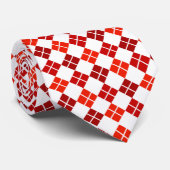 Graden van Red Argyle Custom Necktie Stropdas (Opgerold)