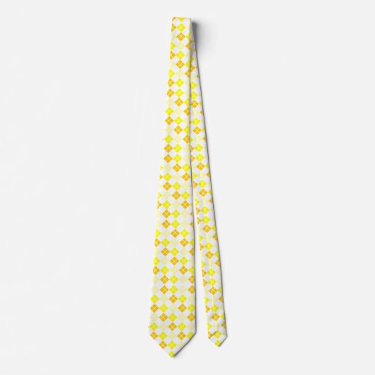 Graden van Yellow Argyle Custom Stropdas (Voorkant)