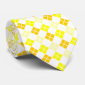 Graden van Yellow Argyle Custom Stropdas (Opgerold)