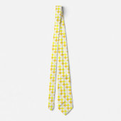 Graden van Yellow Argyle Custom Stropdas (Achterkant)