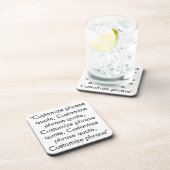 Gradenquote aanpassen, elegant zwart wit bier onderzetter (Rechterzijde)