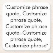 Gradenquote aanpassen, elegant zwart wit kartonnen onderzetters (Voorkant)