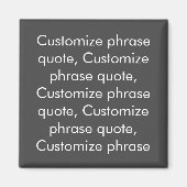 Gradenquote elegant houtskool grijs wit aanpassen magneet (Voorkant)