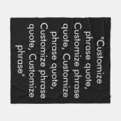 Gradenquote elegant zwart wit aanpassen fleece deken (Voorkant (Horizontaal))