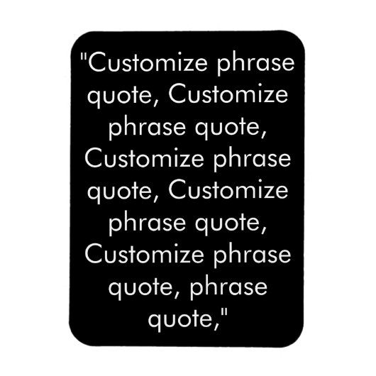 Gradenquote elegant zwart wit aanpassen magneet (Verticaal)