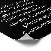 Gradenquote elegant zwart wit aanpassen poster (Hoek)