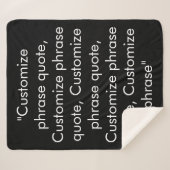 Gradenquote elegant zwart wit aanpassen sherpa deken (Voorkant (horizontaal))