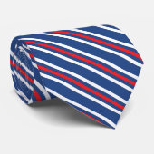 Gradenstripes Tricolored USA Flag Pattern Stropdas (Opgerold)