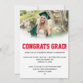 Gradiatie rood fotoscript Uitnodiging (Achterkant)