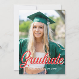 Gradiatie rood fotoscript Uitnodiging