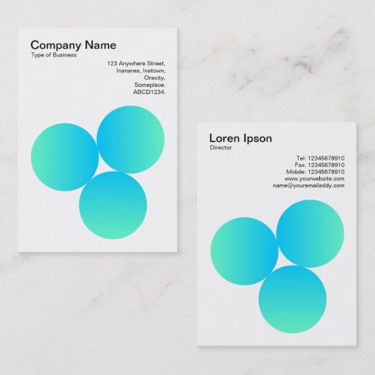 Gradiënt 3 Cirkels 05 Visitekaartje (Voorkant / Achterkant)