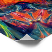 Gradiënt aardewarmer energie Kaleidoscope Poster (Hoek)