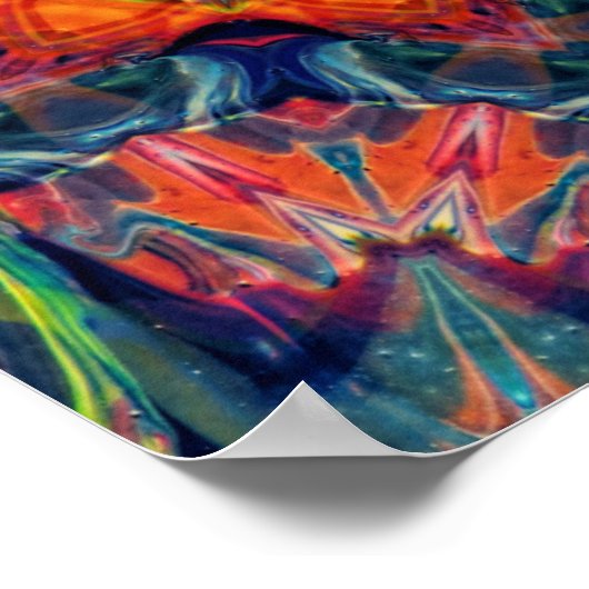 Gradiënt aardewarmer energie Kaleidoscope Poster (Hoek)