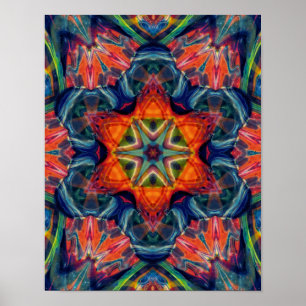 Gradiënt aardewarmer energie Kaleidoscope Poster