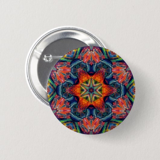Gradiënt aardewarmer energie Kaleidoscope Ronde Button 5,7 Cm (Voorkant /achterkant)