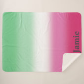 Gradient Abrosexual Pride Flag Sherpa Deken (Voorkant (horizontaal))