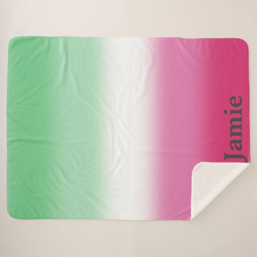 Gradient Abrosexual Pride Flag Sherpa Deken (Voorkant (horizontaal))