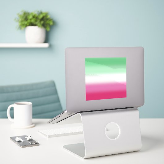 Gradient Abrosexual Pride Flag Sticker (Laptop op bureau)