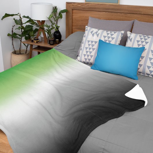 Gradient Agender Pride Flag met aangepaste naam Sherpa Deken