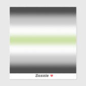 Gradient Agender Pride Flag met aangepaste naam Sticker (Vel)