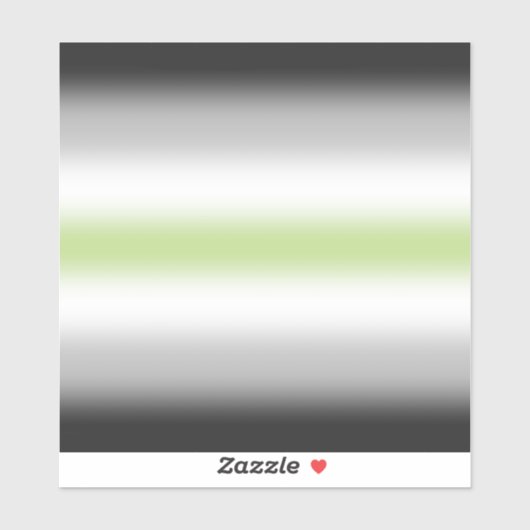 Gradient Agender Pride Flag met aangepaste naam Sticker (Vel)