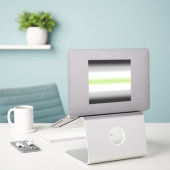 Gradient Agender Pride Flag met aangepaste naam Sticker (Laptop op bureau)