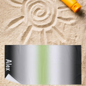 Gradient Agender Pride Flag met aangepaste naam Strandlaken