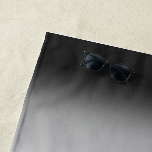 Gradient Agender Pride Flag met aangepaste naam Strandlaken (In situ)