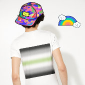 Gradient Agender Pride Flag met aangepaste naam T-shirt