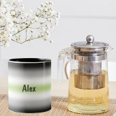 Gradient Agender Pride Flag met aangepaste naam Tweekleurige Koffiemok