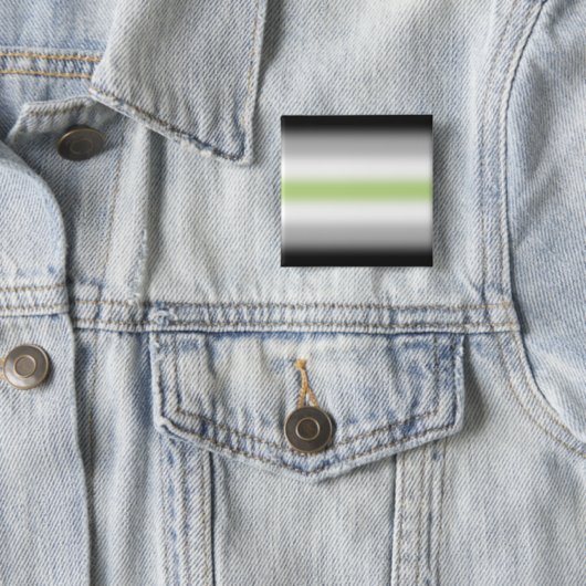 Gradient Agender Pride Flag met aangepaste naam Vierkante Button 5,1 Cm (In situ)