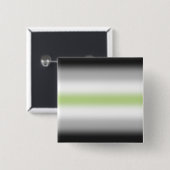 Gradient Agender Pride Flag met aangepaste naam Vierkante Button 5,1 Cm (Voorkant /achterkant)