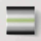 Gradient Agender Pride Flag met aangepaste naam Vierkante Button 5,1 Cm (Voorkant)