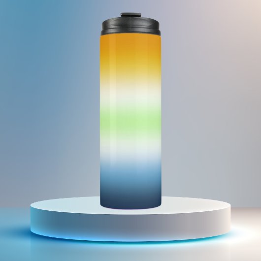 Gradient AroAce Agender Pride Flag Thermosbeker