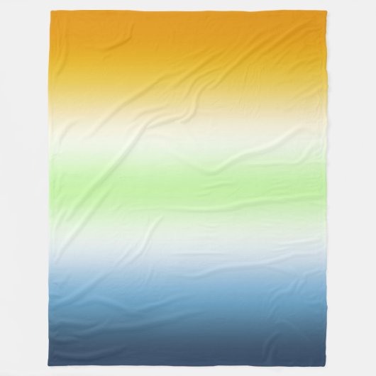 Gradient AroAce Agender Pride Fleece Deken (Voorkant)