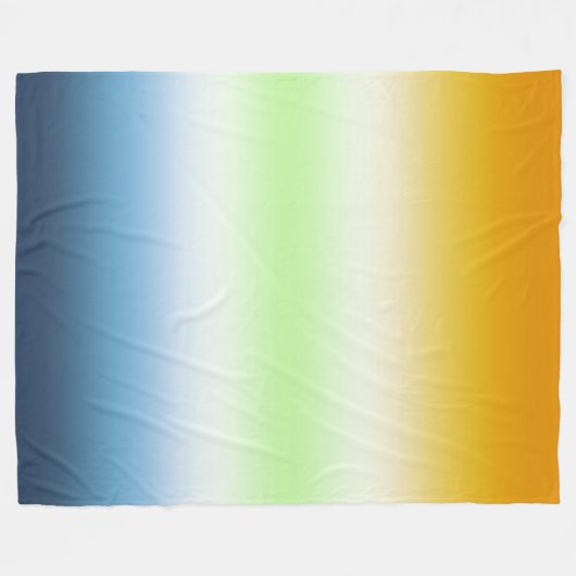 Gradient AroAce Agender Pride Fleece Deken (Voorkant (Horizontaal))