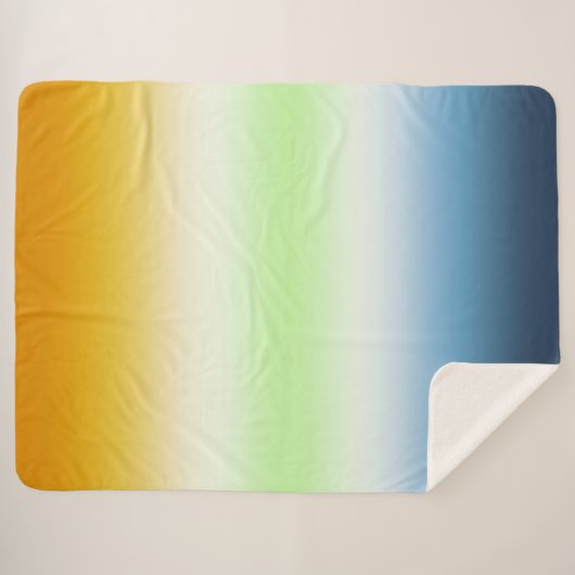 Gradient AroAce Agender Pride Sherpa Deken (Voorkant (horizontaal))