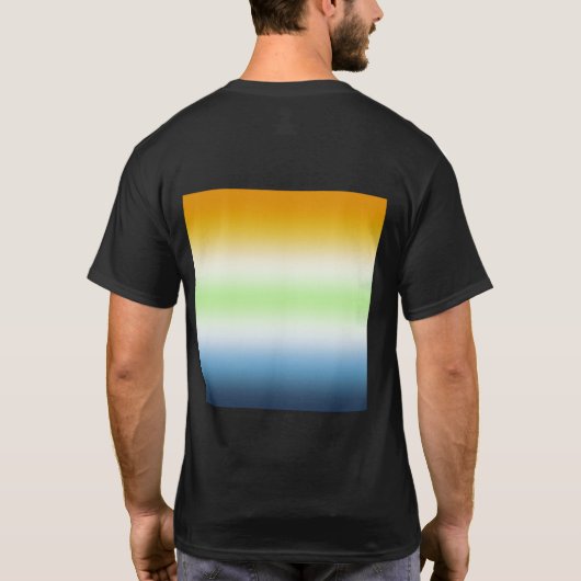 Gradient AroAce Agender Pride T-shirt (Achterkant)
