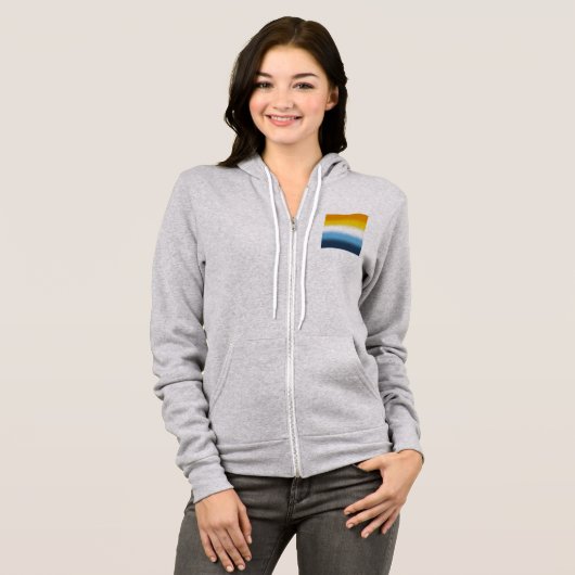 Gradient AroAce Pride Flag – Kleurrijke AroAce Fla Hoodie (Voorkant volledig)