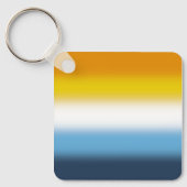 Gradient AroAce Pride Flag – Kleurrijke AroAce Fla Sleutelhanger (Voorkant)