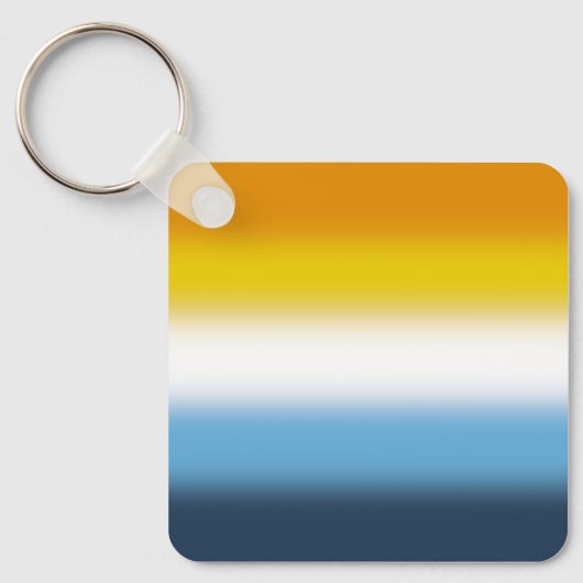 Gradient AroAce Pride Flag – Kleurrijke AroAce Fla Sleutelhanger (Voorkant)