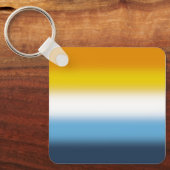 Gradient AroAce Pride Flag – Kleurrijke AroAce Fla Sleutelhanger (Voorkant)