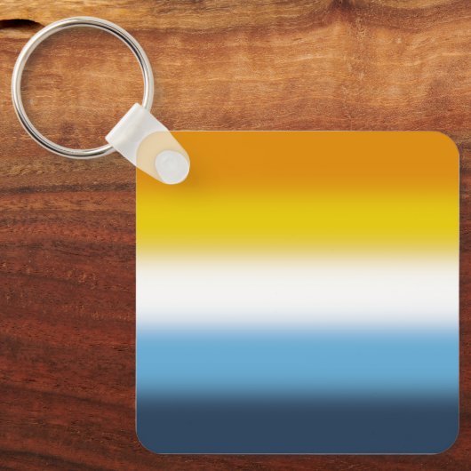 Gradient AroAce Pride Flag – Kleurrijke AroAce Fla Sleutelhanger (Voorkant)