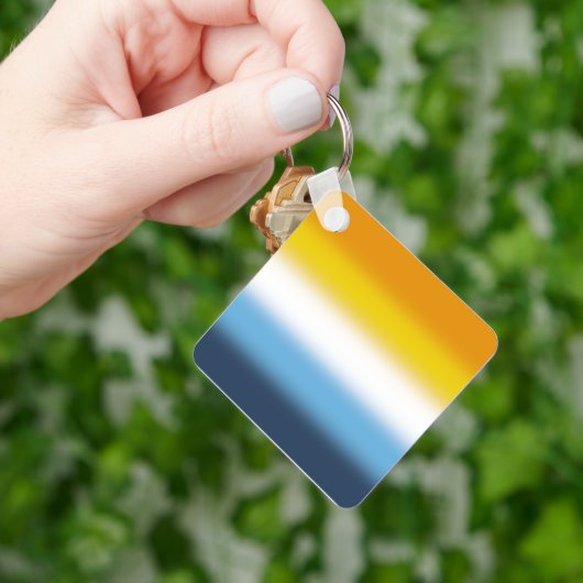 Gradient AroAce Pride Flag – Kleurrijke AroAce Fla Sleutelhanger (Hand)