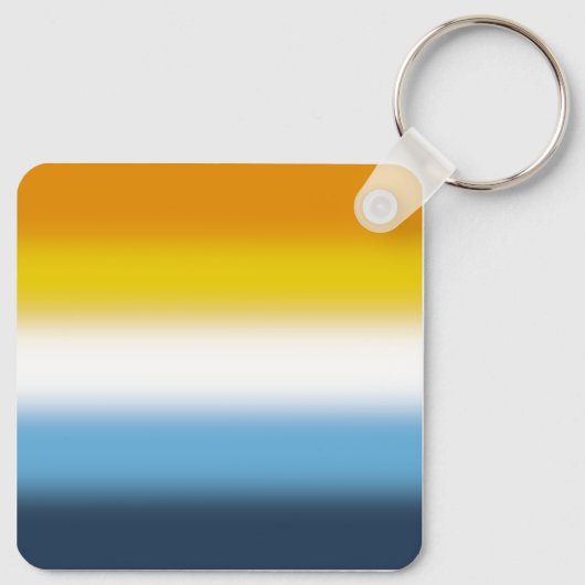 Gradient AroAce Pride Flag – Kleurrijke AroAce Fla Sleutelhanger (Achterkant)